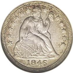 	1846 10C AU58 NGC. This is an exceptionally rare date 1846