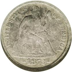 	1873-CC 10C Arrows VF25 ANACS. Very Fine examples of t 1873-CC