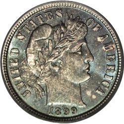 	1899 10C MS66 PCGS. The early P-mint Barber dimes are 1899