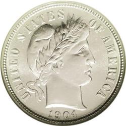 	1904-S 10C MS65 NGC. The ''04-S is one of 14 issues in 1904-S