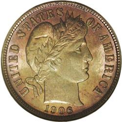 	1906-O 10C MS67 NGC. This splendid Superb Gem is excep 1906-O