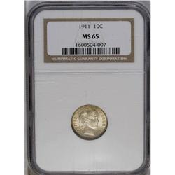 	1911 10C MS65 NGC. A lovely and well struck Gem that h 1911