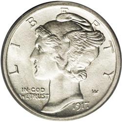 	1917-S 10C MS67 PCGS. This is a Superb Mint State exam 1917-S