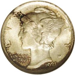 	1921 10C MS65 Full Bands NGC. Always a popular issue i 1921