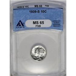 	1939-S 10C MS65 Full Bands ANACS. Just a hint or two o 1939-S