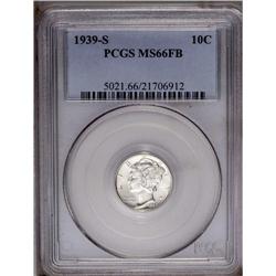 	1939-S 10C MS66 Full Bands PCGS. The sharp strike tran 1939-S
