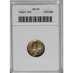 	1942/1 10C AU50 ANACS. FS-010.7. This glossy lime and 1942/1