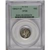 Image 1 : 	1942/1-D 10C VF35 PCGS. Mostly silver-gray with russet 1942/1-D