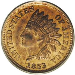 	1863 1C One Cent, Judd-299, Pollock-359, R.3, PR65 Red 1863