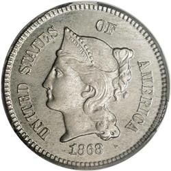 	1868 1C One Cent, Judd-608, Pollock-673, R.4, PR65 PCG 1868