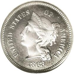 	1868 3CN Three Cents, Judd-618, Pollock-687, R.4, PR65 1868