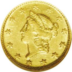 	1851-D G$1 MS61 NGC. Variety 3-D. A crisply struck and 1851-D