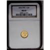 Image 1 : 	1854 G$1 Type One MS63 NGC. Intricately detailed and e 1854