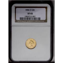 	1856-S G$1 Type Two XF45 NGC. Normal S. A moderately c 1856-S