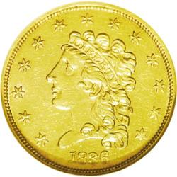 	1836 $2 1/2 Block 8 MS61 NGC. McCloskey-B, Head of 183 1836