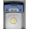 	1902 $2 1/2 MS62 ANACS. Bright and satiny, with pleasi 1902