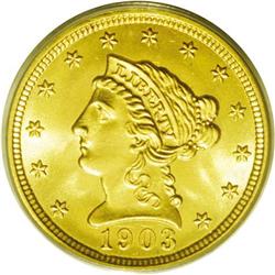 	1903 $2 1/2 MS66 PCGS. A magnificent type coin that is 1903