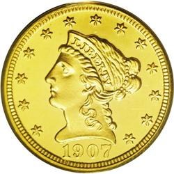 	1907 $2 1/2 PR64 PCGS. A lovely near-Gem example of th 1907