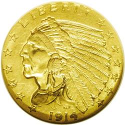 	1914 $2 1/2 MS62 NGC. This date has the second lowest 1914