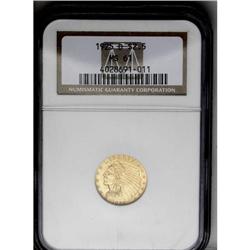 	1925-D $2 1/2 MS61 NGC. The first Indian quarter eagle 1925-D