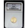 Image 1 : 	1926 $2 1/2 MS62 NGC. Satiny yellow-gold luster with a 1926