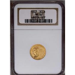 	1927 $2 1/2 MS62 NGC. A bright and nicely struck examp 1927