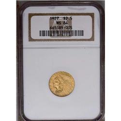 	1927 $2 1/2 MS64 NGC. Superb color and mint luster gra 1927