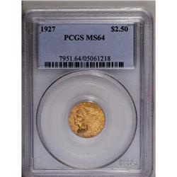 	1927 $2 1/2 MS64 PCGS. Rich pumpkin-orange color is im 1927