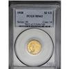 Image 1 : 	1928 $2 1/2 MS62 PCGS. Lustrous and boldly struck, wit 1928