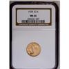 Image 1 : 	1928 $2 1/2 MS64 NGC. The lustrous, apricot-gold surfa 1928