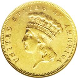 	1862 $3 AU55 NGC. This Civil War issue, with 5,570 bus 1862