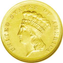 	1868 $3 MS62 NGC. There are many low-mintage issues in 1868