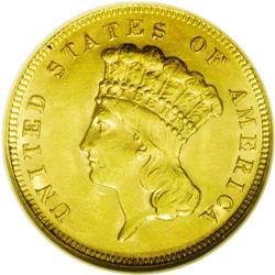 	1878 $3 AU58 NGC. The design elements are generally we 1878