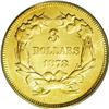 Image 2 : 	1878 $3 MS63 PCGS. Fully lustrous with frosty yellow-g 1878