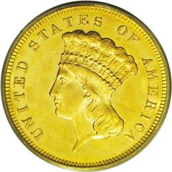 	1880 $3 MS64 PCGS. This is an important date from a ti 1880