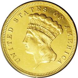 	1889 $3 PR62 PCGS. Walter Breen''s proof Encyclopedia 1889