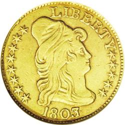 	1803/2 $5 --Cleaned, Tooled--ANACS. XF40 Details. Breen 1803/2