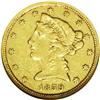 Image 1 : 	1859-C $5 AU53 NGC. Variety 27-M. This yellow-gold C-m 1859-C