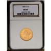 	1885-S $5 MS64 NGC. A lustrous and radiant sunrise-gol 1885-S