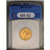 	1891-CC $5 MS62 ANACS. Bright apricot-gold surfaces re 1891-CC