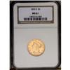 	1896-S $5 MS61 NGC. This better date Liberty five feat 1896-S
