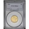 	1904 $5 MS64 PCGS. Brilliant yellow surfaces with fros 1904