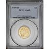 Image 1 : 	1909-D $5 MS62 PCGS. Bright golden color with some pin 1909-D