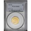 Image 1 : 	1909-D $5 MS62 PCGS. Satiny and slightly abraded, with 1909-D