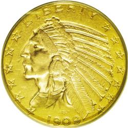 	1909-O $5 MS61 PCGS. The coinage history of the New Or 1909-O