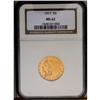 	1911 $5 MS62 NGC. Accents of pale green join apricot-g 1911