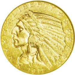 	1911-D $5 MS61 NGC. Aside from the 1909-O and 1929 hal 1911-D