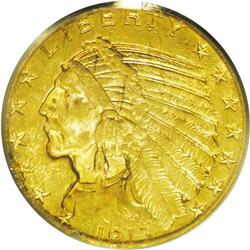 	1913-S $5 MS62 PCGS. This example appears to be typica 1913-S