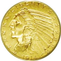 	1914-D $5 MS63 PCGS. David Akers called this issue "on 1914-D