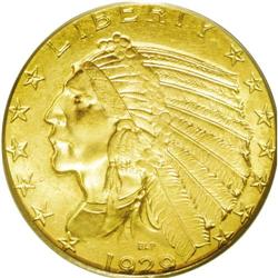 	1929 $5 MS64 PCGS. As rare and well-known as this date 1929